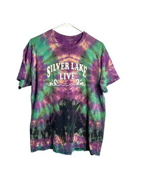Y2K Silver Lake Live Tie-Dye Dragon Mens Medium Cotton Tee